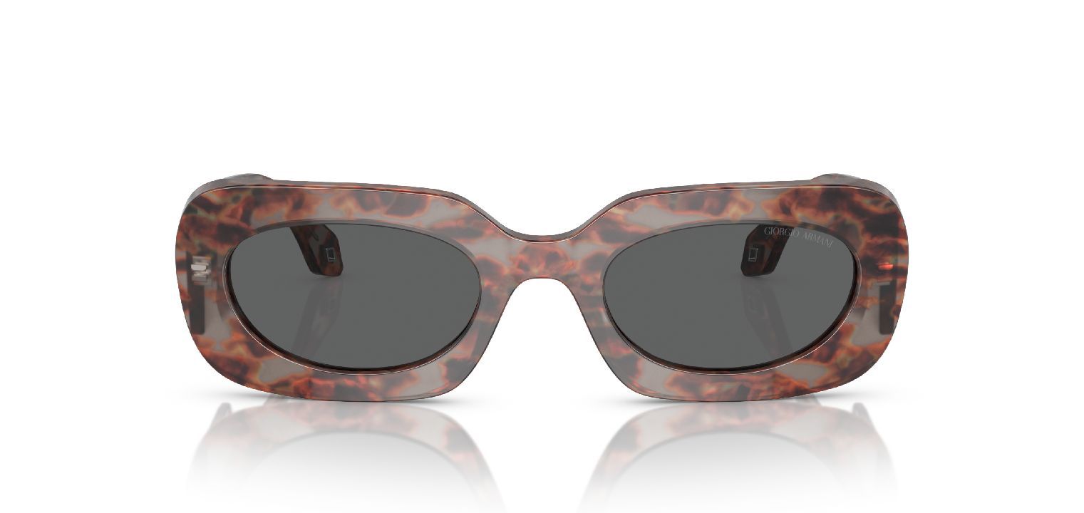 Lunettes de soleil Giorgio Armani Rectangle 0AR8182 Gris pour Femme