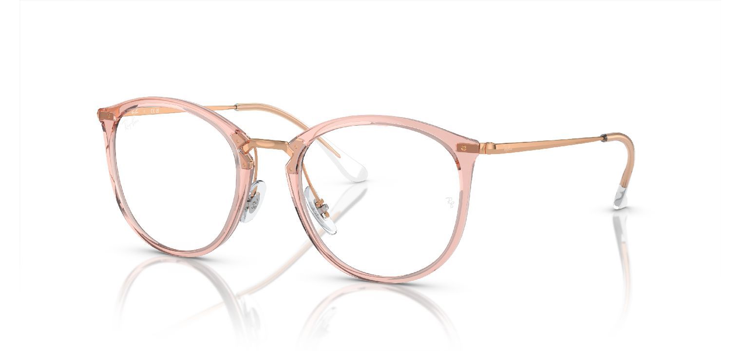 Ray-Ban Rund Brillen 0RX7140 Rosa für Damen