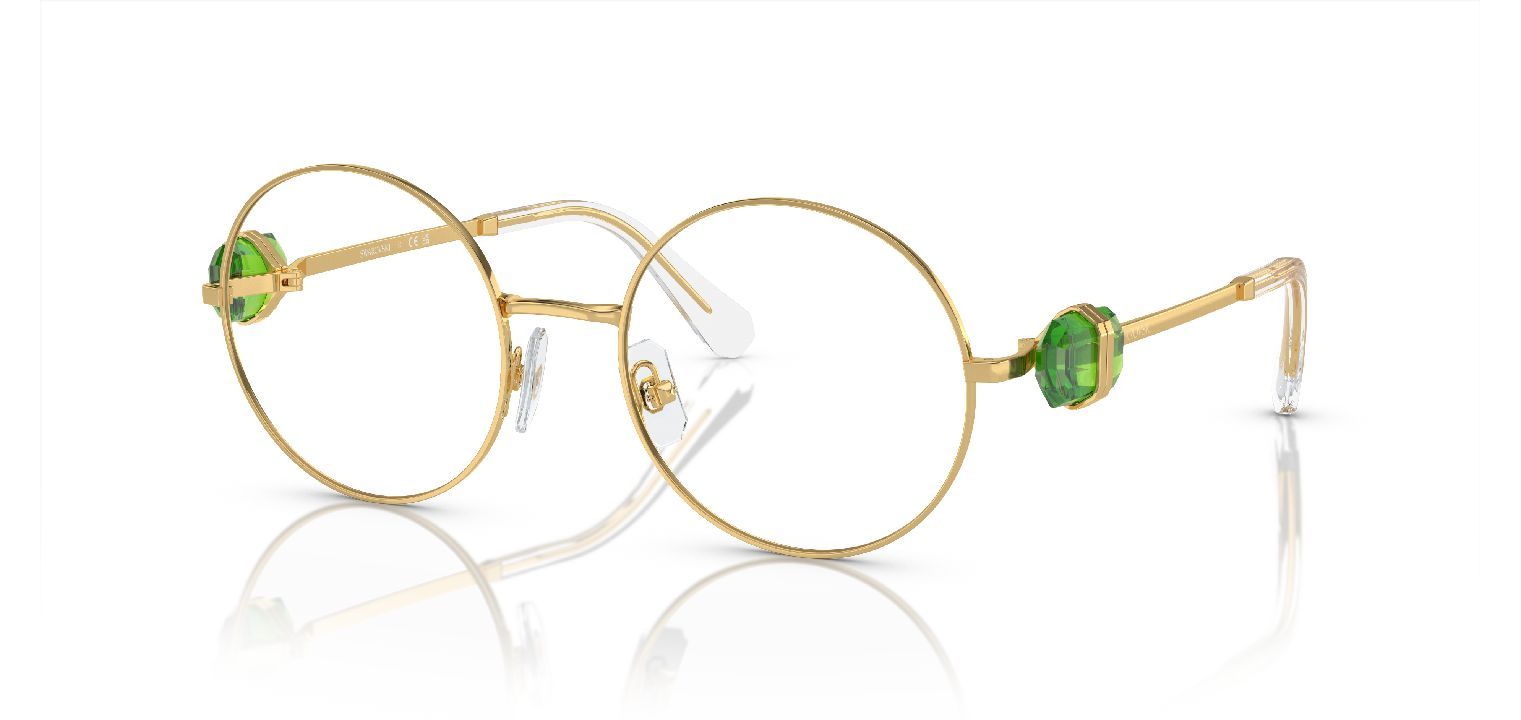 Lunettes de vue Femme Swarovski 0SK1001 Ronde Doré