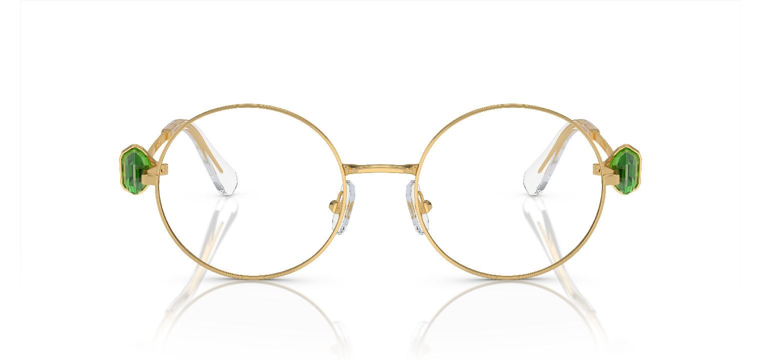 Lunettes de vue Femme Swarovski 0SK1001 Ronde Doré