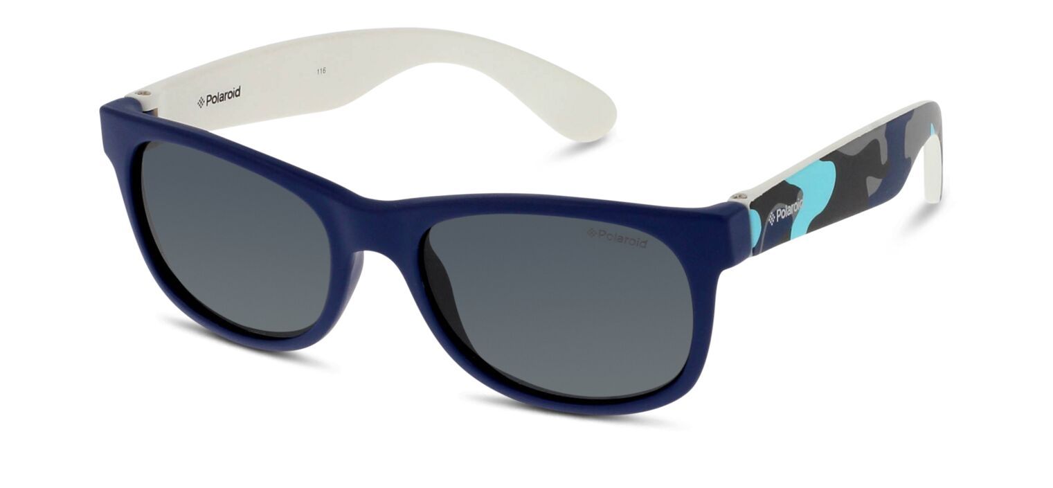 Polaroid Kids Rechteckig Sonnenbrillen P0300 Blau für Kinder