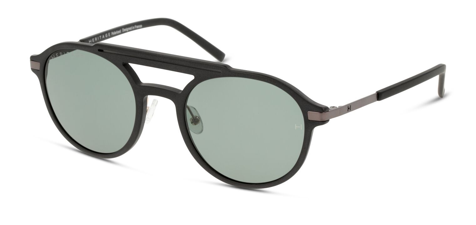 Occhiali da sole Uomo Heritage HESM5002P Rotonda Nero McOptic