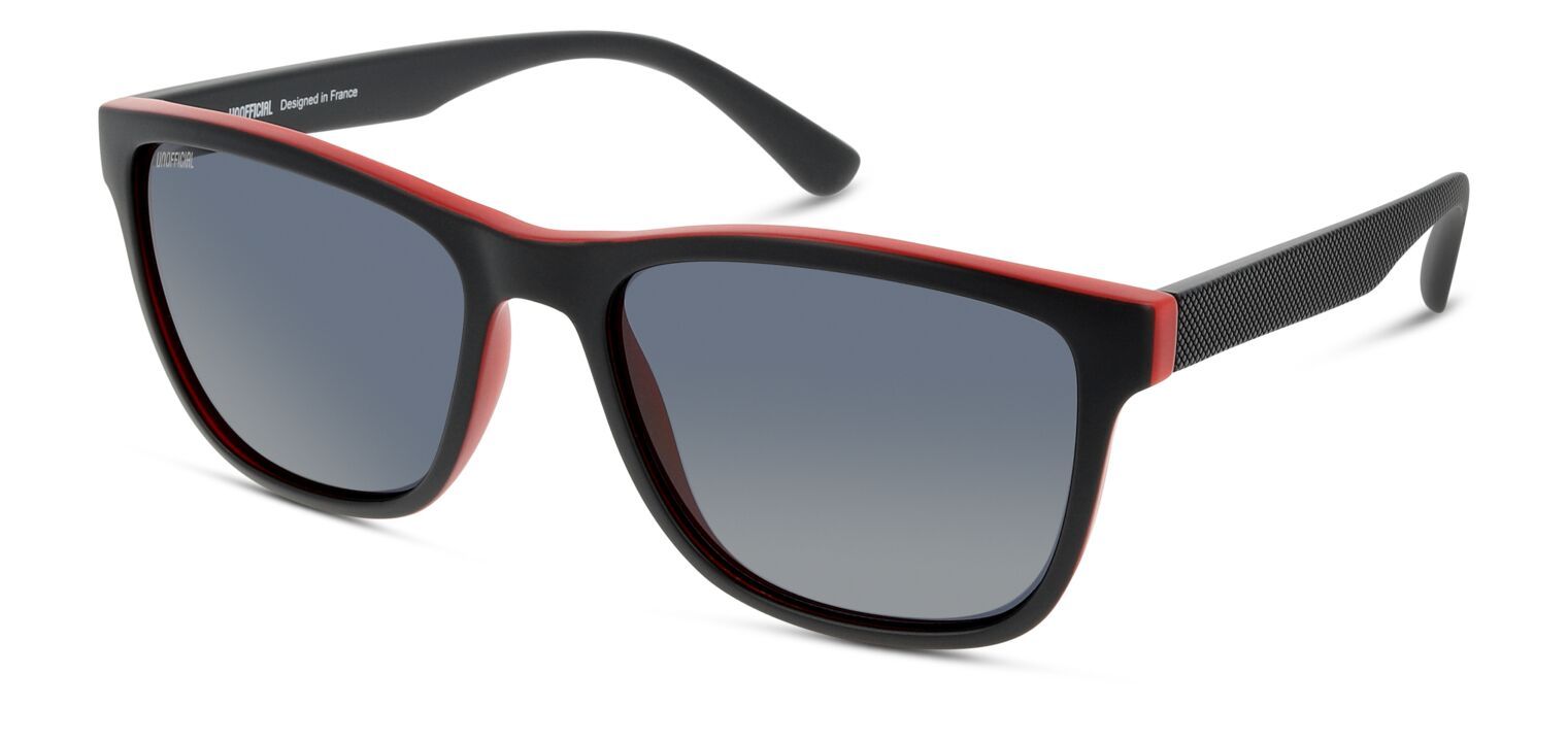Unofficial Rechteckig Sonnenbrillen UNSM0043 Schwarz für Herren