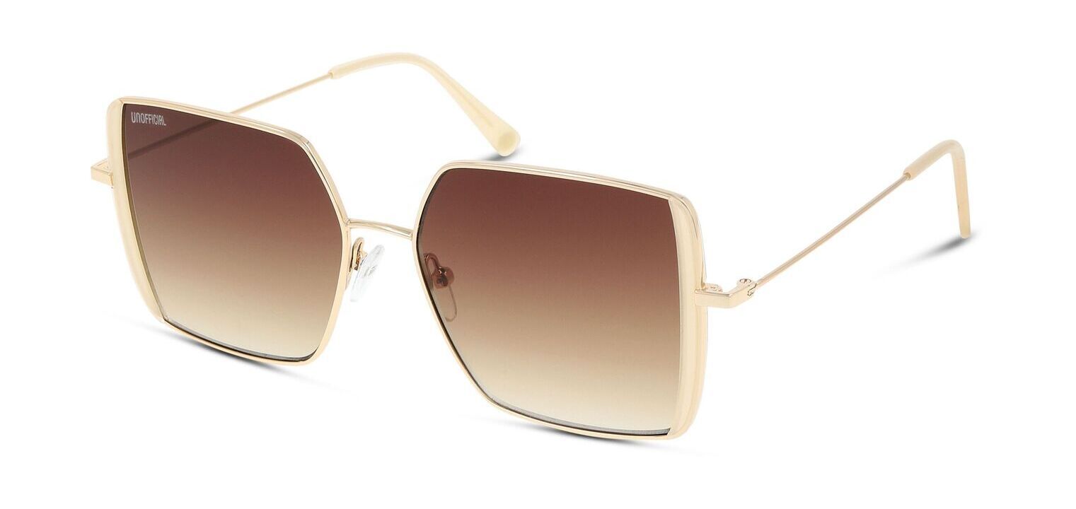 Unofficial Rechteckig Sonnenbrillen UNSF0080 Gold für Damen