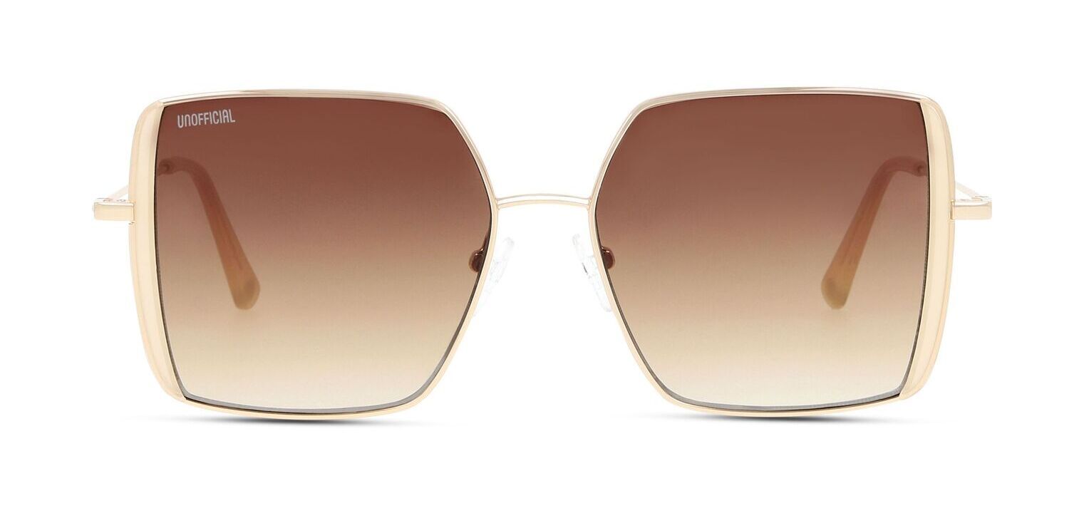 Unofficial Rechteckig Sonnenbrillen UNSF0080 Gold für Damen