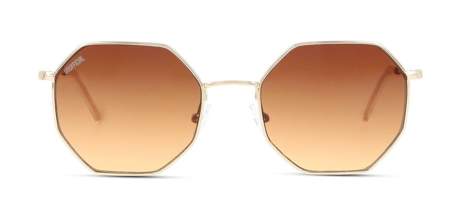 Unofficial Rechteckig Sonnenbrillen UNSF0084 Gold für Damen