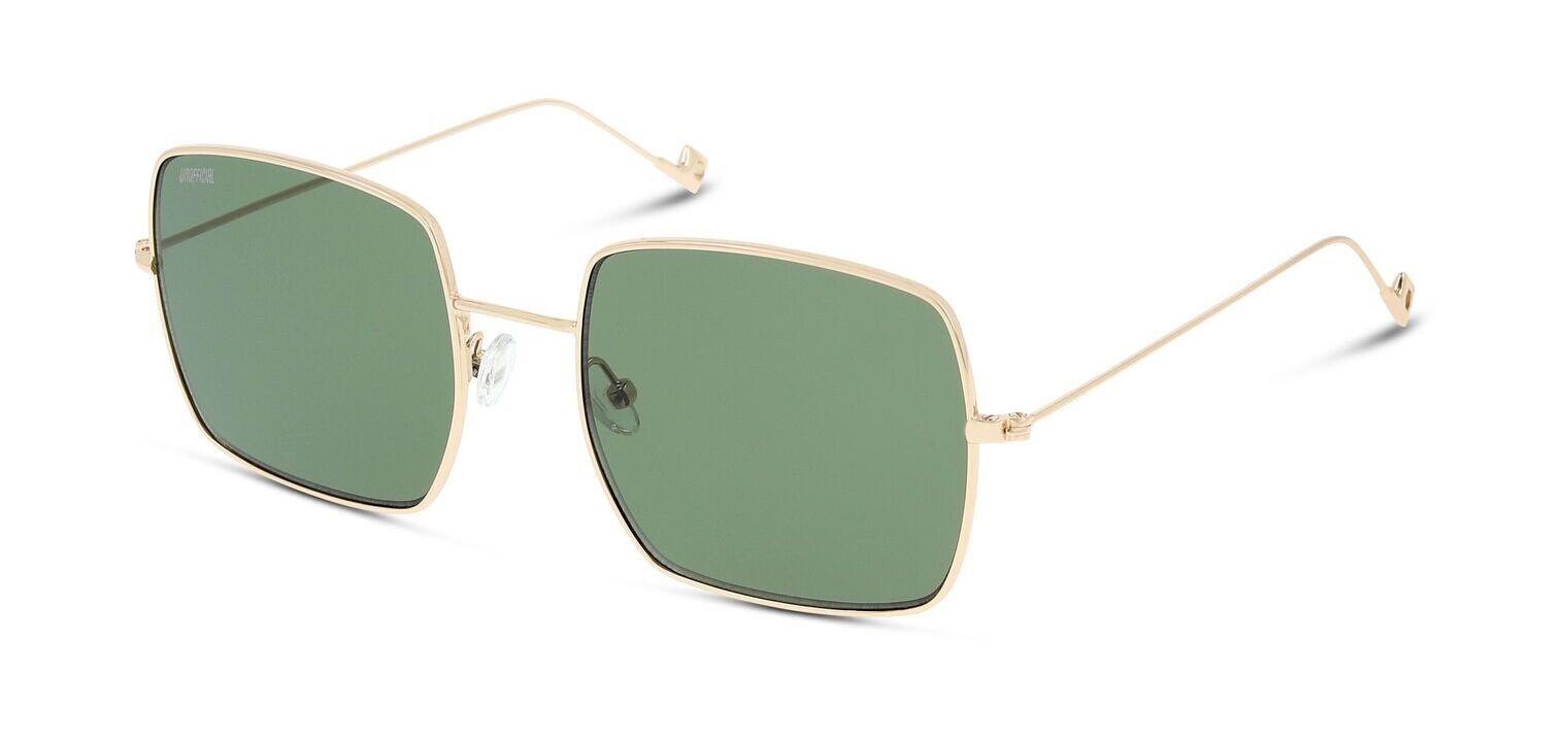 Unofficial Rechteckig Sonnenbrillen UNSU0042 Gold für Damen/Herren