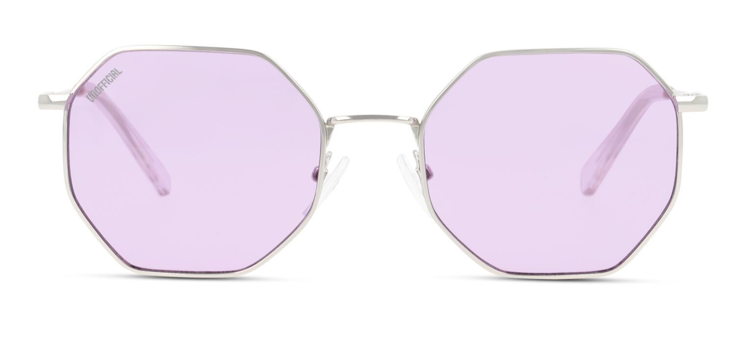 Lunettes de soleil Homme-Femme Unofficial UNSU0075 Rectangle Argenté