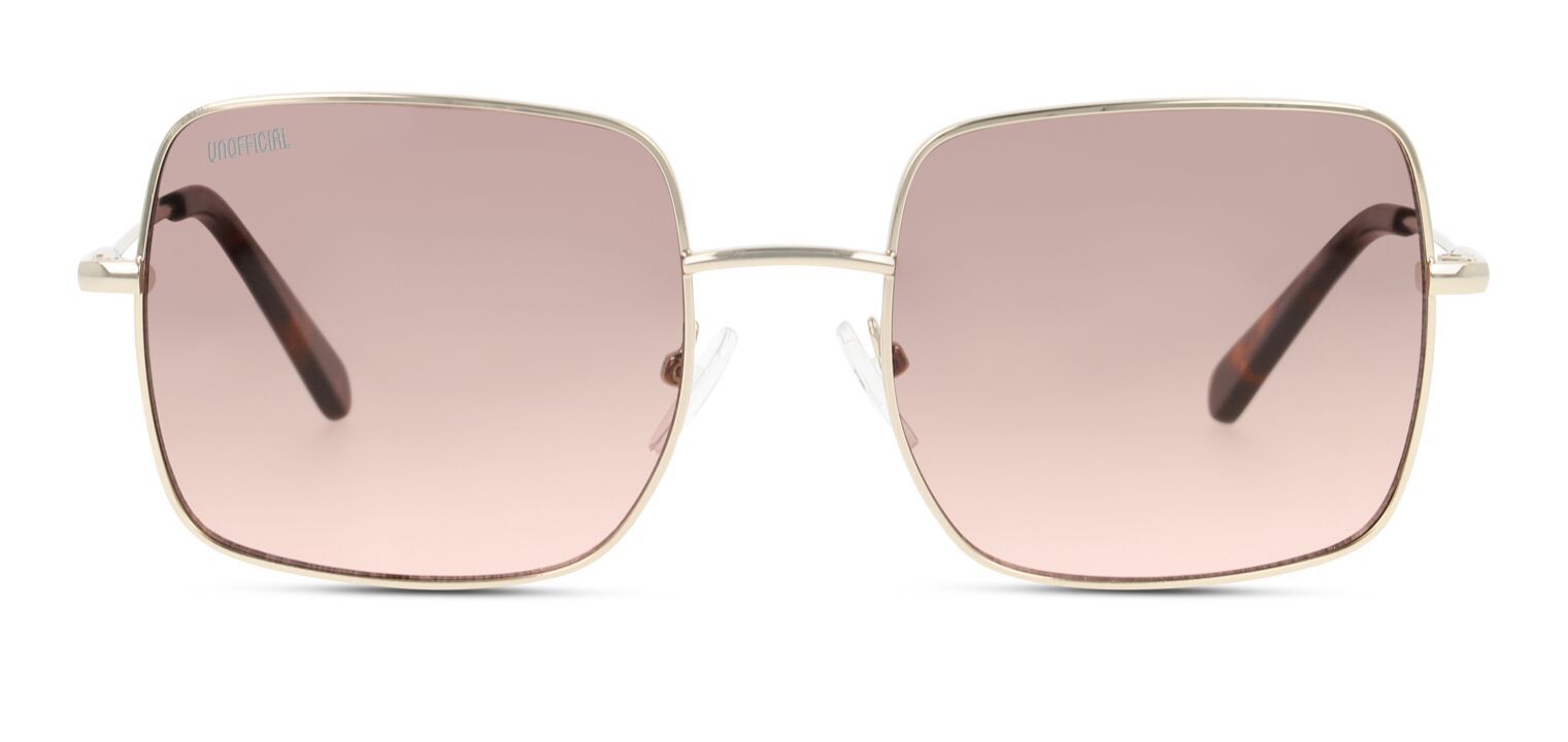 Unofficial Rechteckig Sonnenbrillen UNSU0078 Gold für Damen/Herren