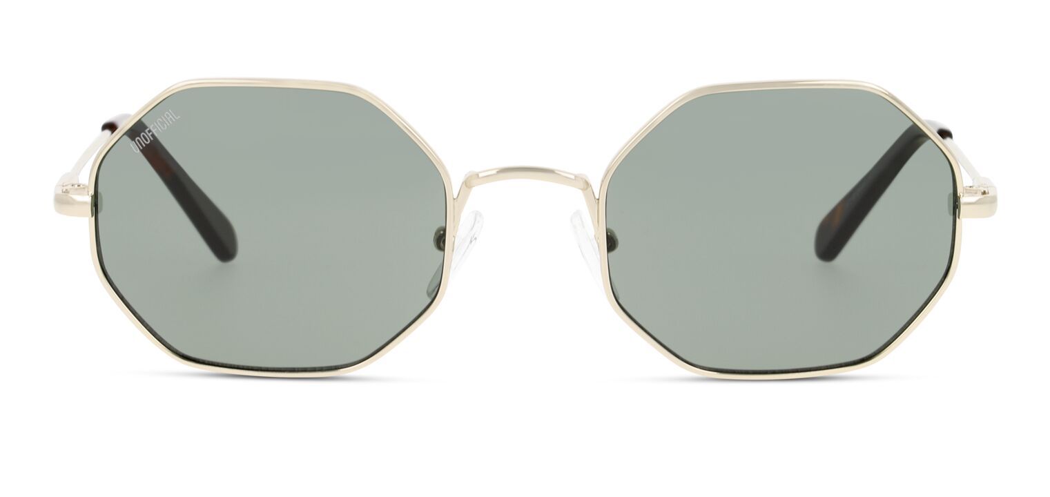 Unofficial Rechteckig Sonnenbrillen UNSU0080 Gold für Damen/Herren