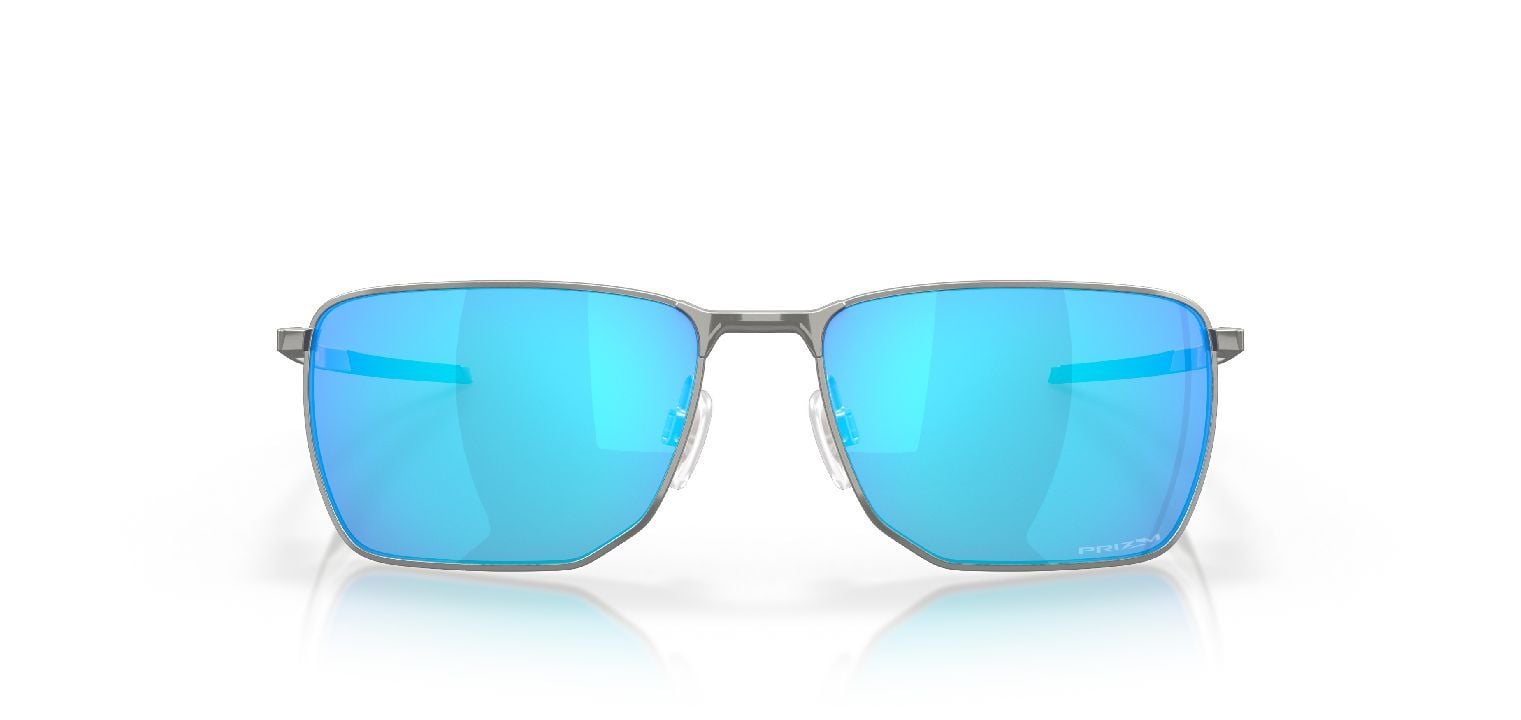 Occhiali da sole Oakley Rettangolari 0OO4142 Argento da Uomo