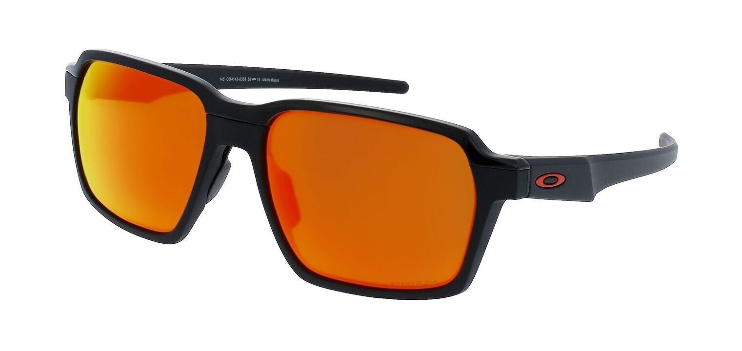 Lunettes de soleil Homme Oakley 0OO4143 Rectangle Noir mat