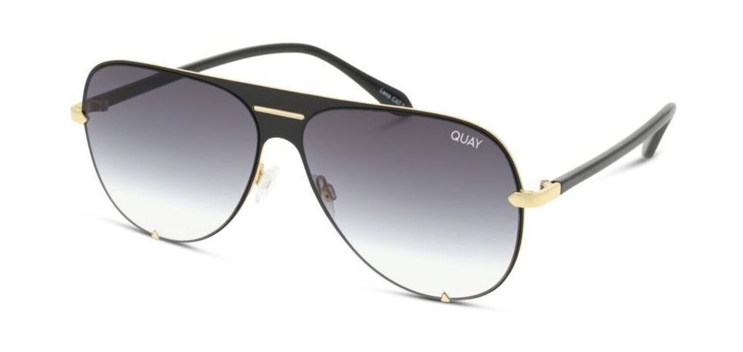 Quay Sonnenbrillen Herr-Dame HIGH KEY SHIELD QU-000939 Pilot Schwarz McOptic