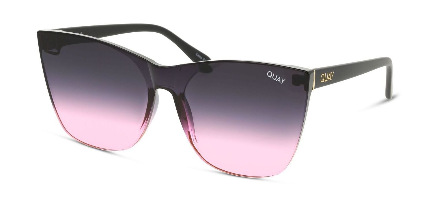 Quay Sonnenbrillen Dame COME THRU QW-000609 Schmetterling Schwarz McOptic