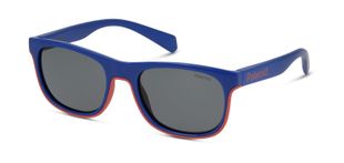 Polaroid Kids Rechteckig Sonnenbrillen PLD 8041/S Blau für Kinder
