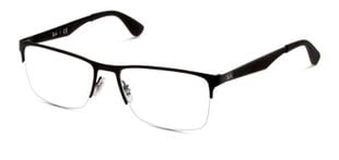 Ray-Ban Rechteckig Brillen 0RX6335 Mattschwarz für Damen/Herren