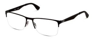 Ray-Ban Brillen Damen/Herren 0RX6335 Rechteckig Mattschwarz