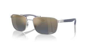 Ray-Ban Rechteckig Sonnenbrillen 0RB3737CH Sillber für Damen/Herren