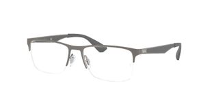 Ray-Ban Rechteckig Brillen 0RX6335 Grau für Damen/Herren