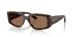 Lunettes de soleil Vogue Rectangle 0VO5642SU Havana pour Femme