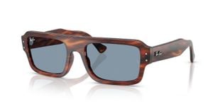 Occhiali da sole Ray-Ban Rettangolari 0RB4454 Havana da Uomo-Donna