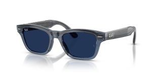 Lunettes de soleil Ray-Ban Meta Carré 0RW7005/BURBANK L/TRS Bleu pour Homme-Femme