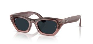 Lunettes de soleil Ray-Ban Meta Papillon 0RW4015/ZENA/TRS Rose pour Homme-Femme