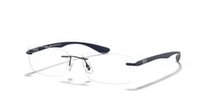 Occhiali da vista Ray-Ban Rettangolari 0RX8724 Argento da Uomo-Donna
