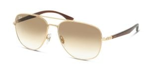 Lunettes de soleil Ray-Ban Aviator 0RB3683 Doré pour Homme-Femme