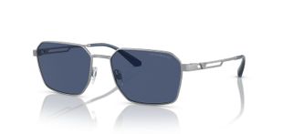 Lunettes de soleil Homme Emporio Armani 0EA2140 Rectangle Argenté