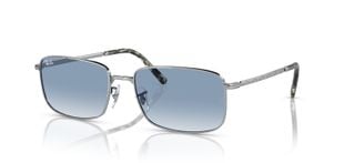 Occhiali da sole Ray-Ban Rettangolari 0RB3717 Argento da Uomo-Donna