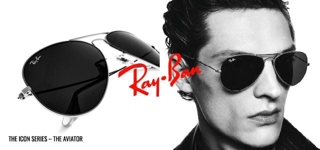 Ray ban a goccia neri top